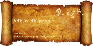 Vén Ágnes névjegykártya